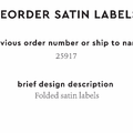 PPLR_HIDDEN_PRODUCT Reorder Previous Label Design - SATIN