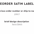 PPLR_HIDDEN_PRODUCT Reorder Previous Label Design - SATIN
