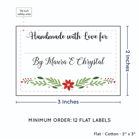 PPLR_HIDDEN_PRODUCT Festive Floral with Fill in Blanks (2"x3" Cotton - 12 labels/set)