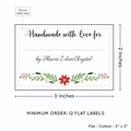 PPLR_HIDDEN_PRODUCT Festive Floral with Fill in Blanks (2"x3" Cotton - 12 labels/set)