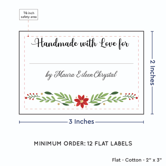 PPLR_HIDDEN_PRODUCT Festive Floral with Fill in Blanks (2"x3" Cotton - 12 labels/set)