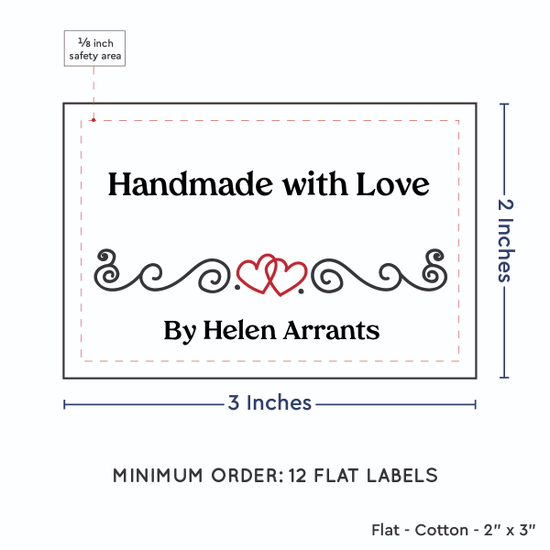 PPLR_HIDDEN_PRODUCT Double Heart Quote (2"x3" Cotton - 12 labels/set)