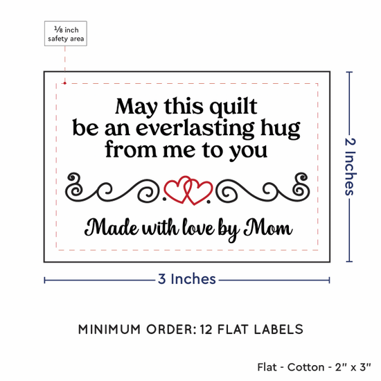 PPLR_HIDDEN_PRODUCT Double Heart Quote (2"x3" Cotton - 12 labels/set)