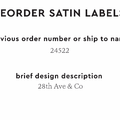 PPLR_HIDDEN_PRODUCT Reorder Previous Label Design - SATIN