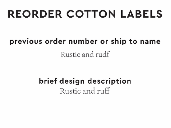 PPLR_HIDDEN_PRODUCT Reorder Previous Label Design - COTTON