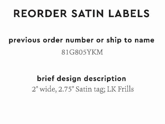 PPLR_HIDDEN_PRODUCT Reorder Previous Label Design - SATIN
