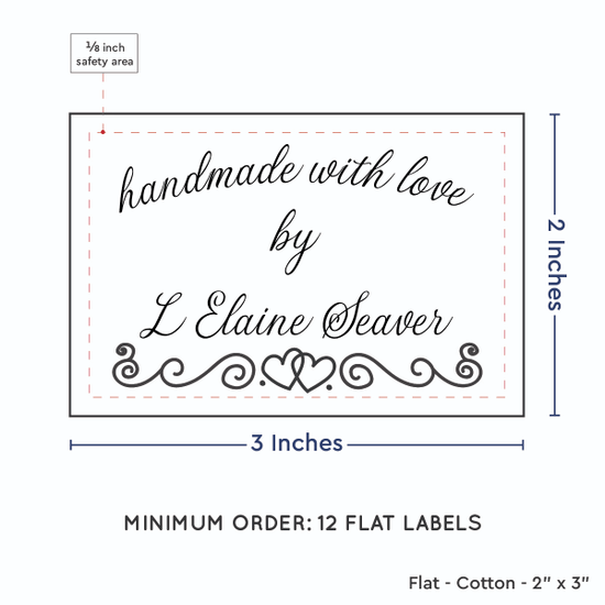 PPLR_HIDDEN_PRODUCT Double Heart Border (2"x3" Cotton - 12 labels/set)