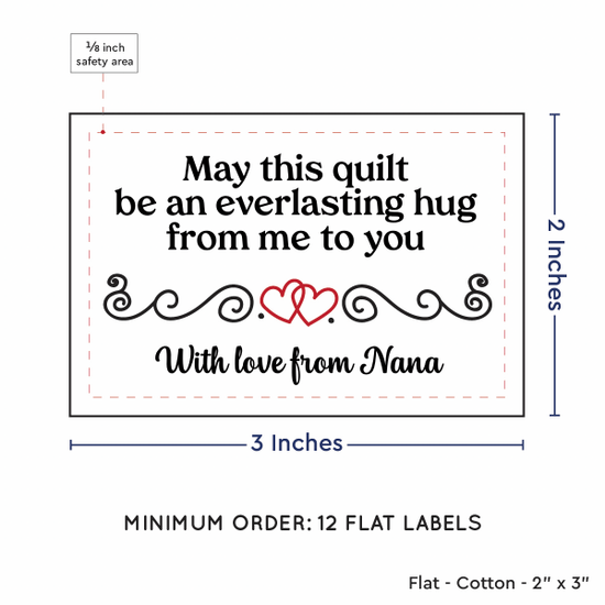 PPLR_HIDDEN_PRODUCT Double Heart Quote (2"x3" Cotton - 12 labels/set)