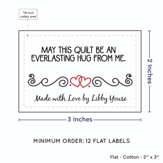 PPLR_HIDDEN_PRODUCT Double Heart Quote (2"x3" Cotton - 12 labels/set)