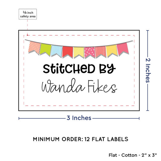 PPLR_HIDDEN_PRODUCT Colorful Banner (2"x3" Cotton - 12 labels/set)