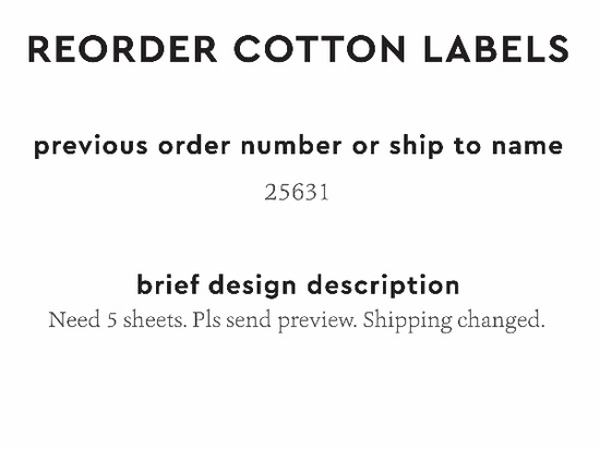 PPLR_HIDDEN_PRODUCT Reorder Previous Label Design - COTTON