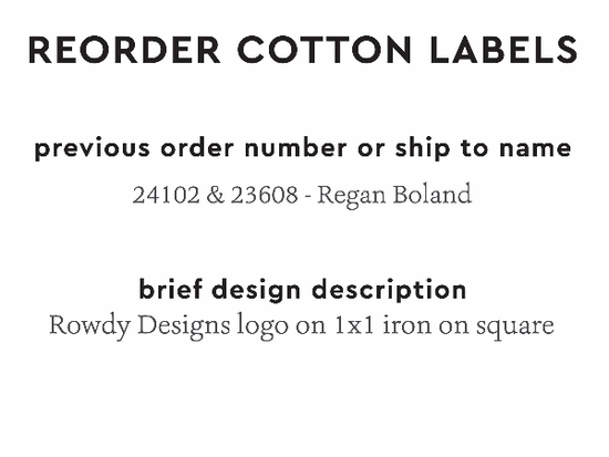 PPLR_HIDDEN_PRODUCT Reorder Previous Label Design - COTTON