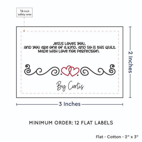PPLR_HIDDEN_PRODUCT Double Heart Quote (2"x3" Cotton - 12 labels/set)