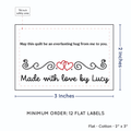PPLR_HIDDEN_PRODUCT Double Heart Quote (2"x3" Cotton - 12 labels/set)