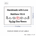 PPLR_HIDDEN_PRODUCT Double Heart Quote (2"x3" Cotton - 12 labels/set)