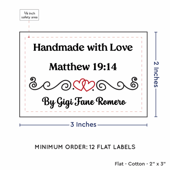 PPLR_HIDDEN_PRODUCT Double Heart Quote (2"x3" Cotton - 12 labels/set)