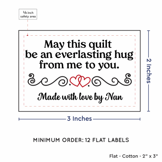 PPLR_HIDDEN_PRODUCT Double Heart Quote (2"x3" Cotton - 12 labels/set)