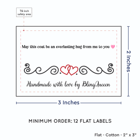 PPLR_HIDDEN_PRODUCT Double Heart Quote (2"x3" Cotton - 12 labels/set)