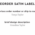 PPLR_HIDDEN_PRODUCT Reorder Previous Label Design - SATIN