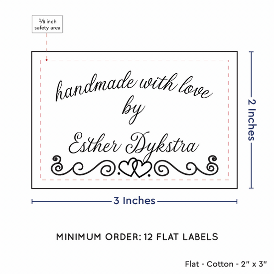PPLR_HIDDEN_PRODUCT Double Heart Border (2"x3" Cotton - 12 labels/set)