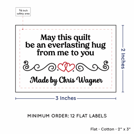 PPLR_HIDDEN_PRODUCT Double Heart Quote (2"x3" Cotton - 12 labels/set)