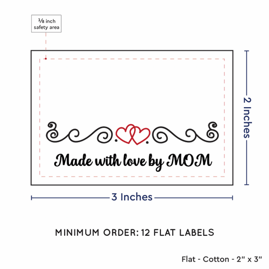 PPLR_HIDDEN_PRODUCT Double Heart Quote (2"x3" Cotton - 12 labels/set)