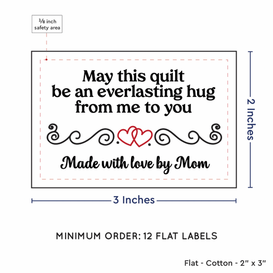 PPLR_HIDDEN_PRODUCT Double Heart Quote (2"x3" Cotton - 12 labels/set)