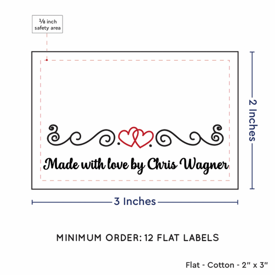 PPLR_HIDDEN_PRODUCT Double Heart Quote (2"x3" Cotton - 12 labels/set)