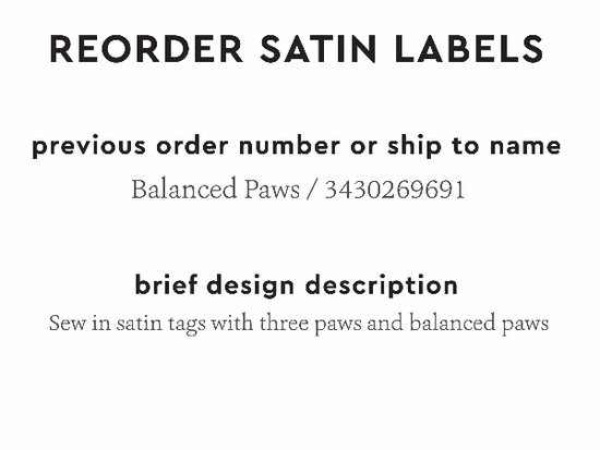 PPLR_HIDDEN_PRODUCT Reorder Previous Label Design - SATIN