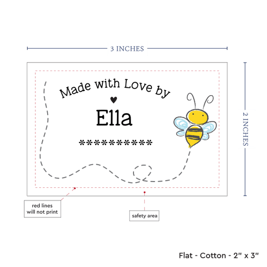 PPLR_HIDDEN_PRODUCT Cute Buzzing Bee (2"x3"-Cotton)