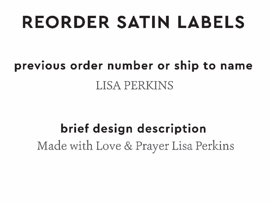 PPLR_HIDDEN_PRODUCT Reorder Previous Label Design - SATIN