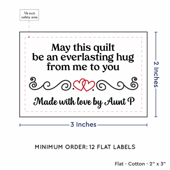 PPLR_HIDDEN_PRODUCT Double Heart Quote (2"x3" Cotton - 12 labels/set)