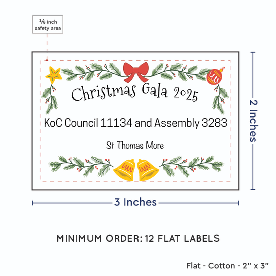 PPLR_HIDDEN_PRODUCT Holiday Bells (2"x3" Cotton - 12 labels/set)