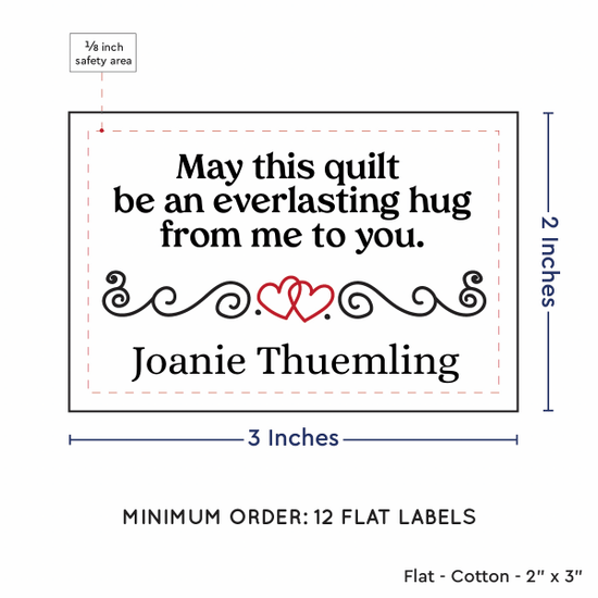PPLR_HIDDEN_PRODUCT Double Heart Quote (2"x3" Cotton - 12 labels/set)