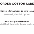 PPLR_HIDDEN_PRODUCT Reorder Previous Label Design - COTTON