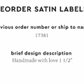 PPLR_HIDDEN_PRODUCT Reorder Previous Label Design - SATIN