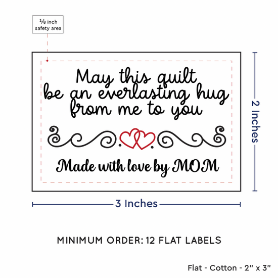 PPLR_HIDDEN_PRODUCT Double Heart Quote (2"x3" Cotton - 12 labels/set)