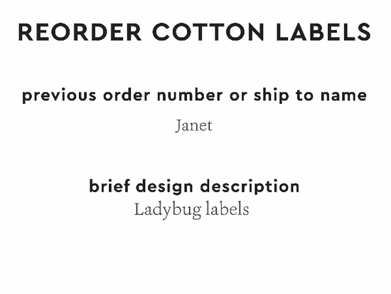 PPLR_HIDDEN_PRODUCT Reorder Previous Label Design - COTTON