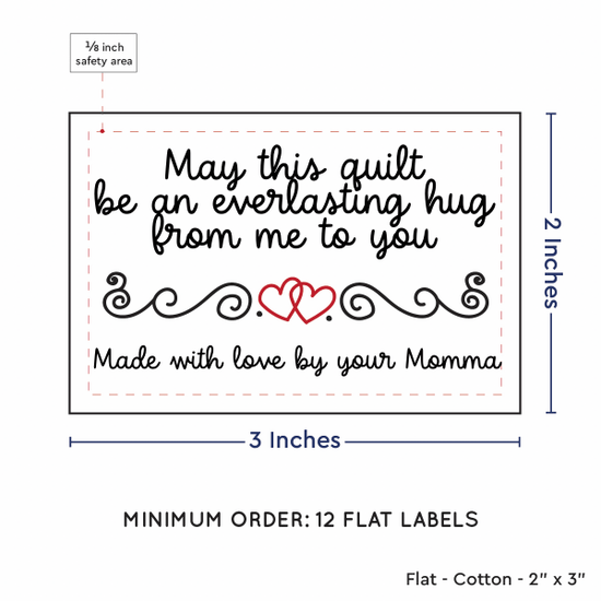 PPLR_HIDDEN_PRODUCT Double Heart Quote (2"x3" Cotton - 12 labels/set)