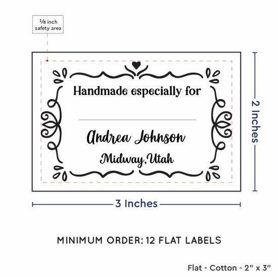 PPLR_HIDDEN_PRODUCT Swirl Accent Border with Fill in Blanks (2"x3" Cotton - 12 labels/set)