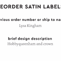 PPLR_HIDDEN_PRODUCT Reorder Previous Label Design - SATIN