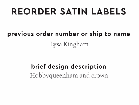PPLR_HIDDEN_PRODUCT Reorder Previous Label Design - SATIN