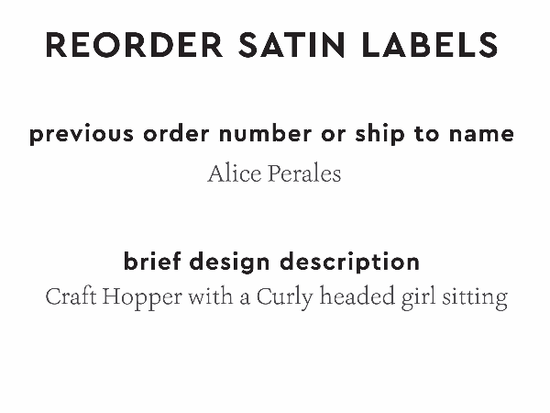 PPLR_HIDDEN_PRODUCT Reorder Previous Label Design - SATIN