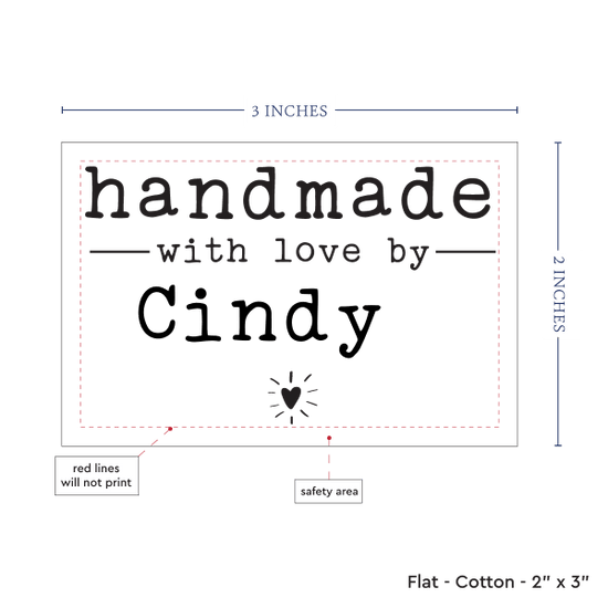 PPLR_HIDDEN_PRODUCT Modern Blanket Label with Heart (2"x3"-Cotton)