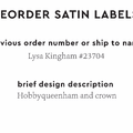 PPLR_HIDDEN_PRODUCT Reorder Previous Label Design - SATIN