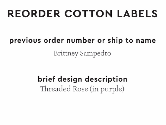 PPLR_HIDDEN_PRODUCT Reorder Previous Label Design - COTTON