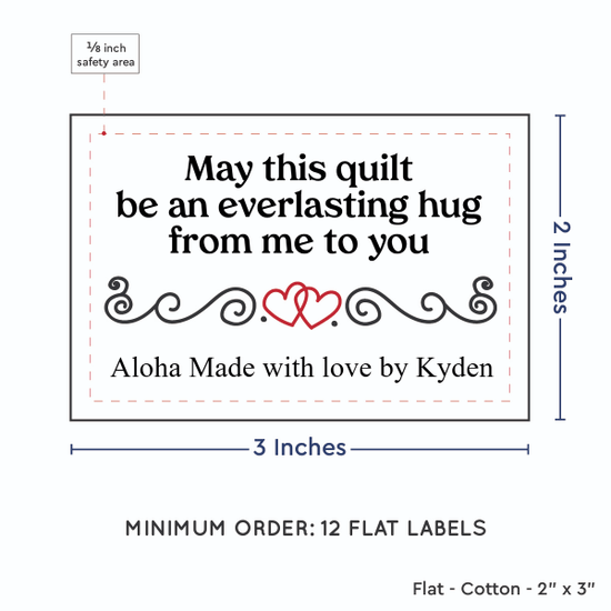 PPLR_HIDDEN_PRODUCT Double Heart Quote (2"x3" Cotton - 12 labels/set)