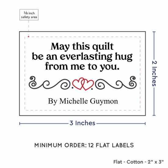 PPLR_HIDDEN_PRODUCT Double Heart Quote (2"x3" Cotton - 12 labels/set)