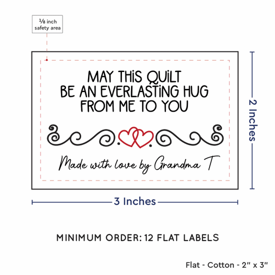 PPLR_HIDDEN_PRODUCT Double Heart Quote (2"x3" Cotton - 12 labels/set)