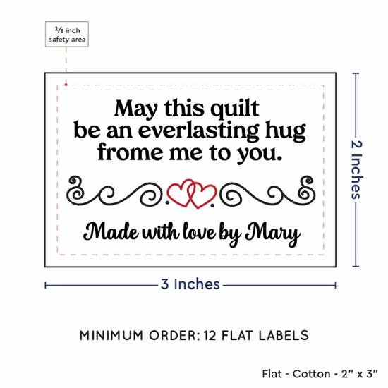 PPLR_HIDDEN_PRODUCT Double Heart Quote (2"x3" Cotton - 12 labels/set)